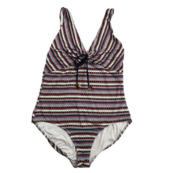 Anne Cole Women’s One Piece  SZ 14 with Tassels - Picture 2 of 8